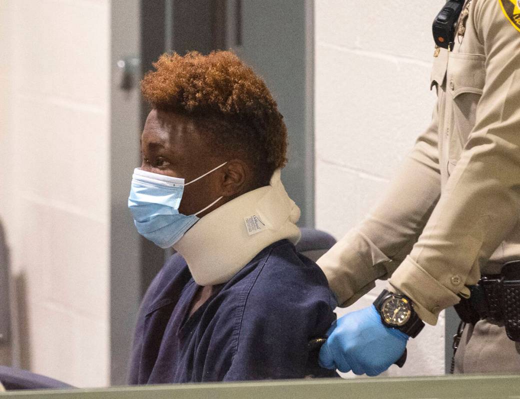 Former Raiders wide receiver Henry Ruggs, accused of DUI resulting in death, is brought into th ...