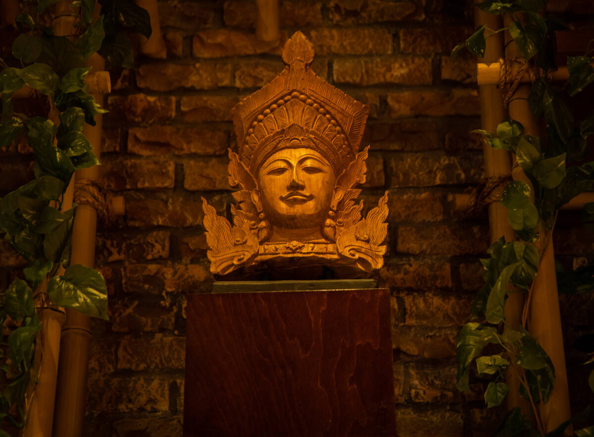 A Thai angel head in one of the dining rooms of the new Lotus of Siam restaurant in Red Rock Re ...
