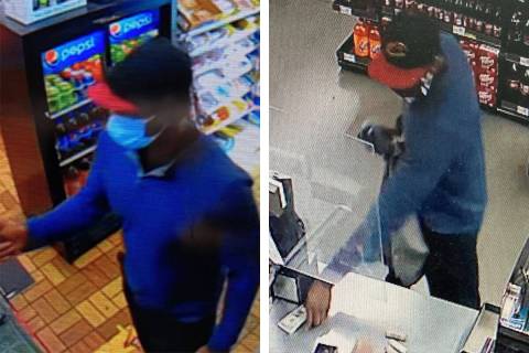 Police are seeking a man in connection to two robberies committed within an hour of each other ...