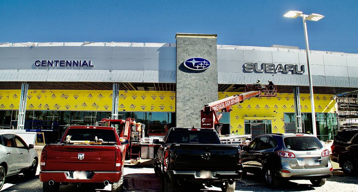 Centennial Subaru entrance signage has been installed. (Centennial Subaru)