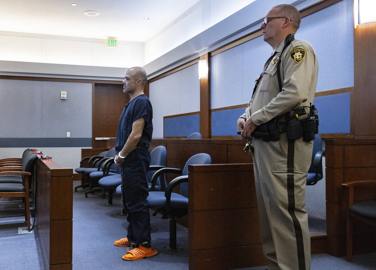 Robert Telles appears in court during his arraignment at the Regional Justice Center on Sept. 2 ...