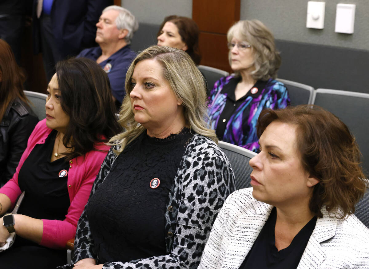 Clark County public administrator employees appeared in court to support reporter Jeff German d ...