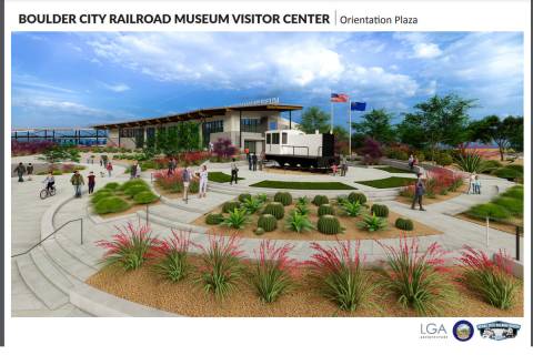This rendering from LGA Architecture shows what the new visitor center for the Nevada State Rai ...