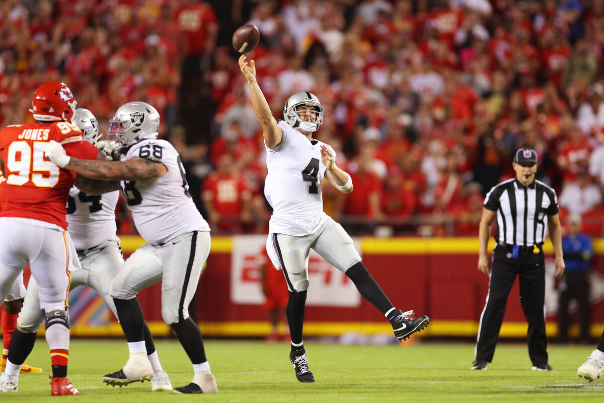 Las Vegas Raiders wide receiver Mack Hollins (10) runs during the second  half of an NFL football game against the Denver Broncos, Sunday, Oct. 2,  2022 in Las Vegas. (AP Photo/Abbie Parr