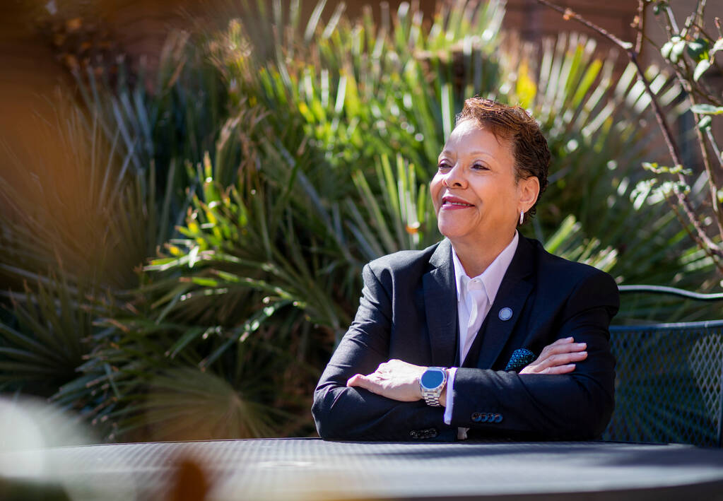 Nevada Sen. Pat Spearman, D-North Las Vegas, poses for a portrait at the Las Vegas Review-Journ ...
