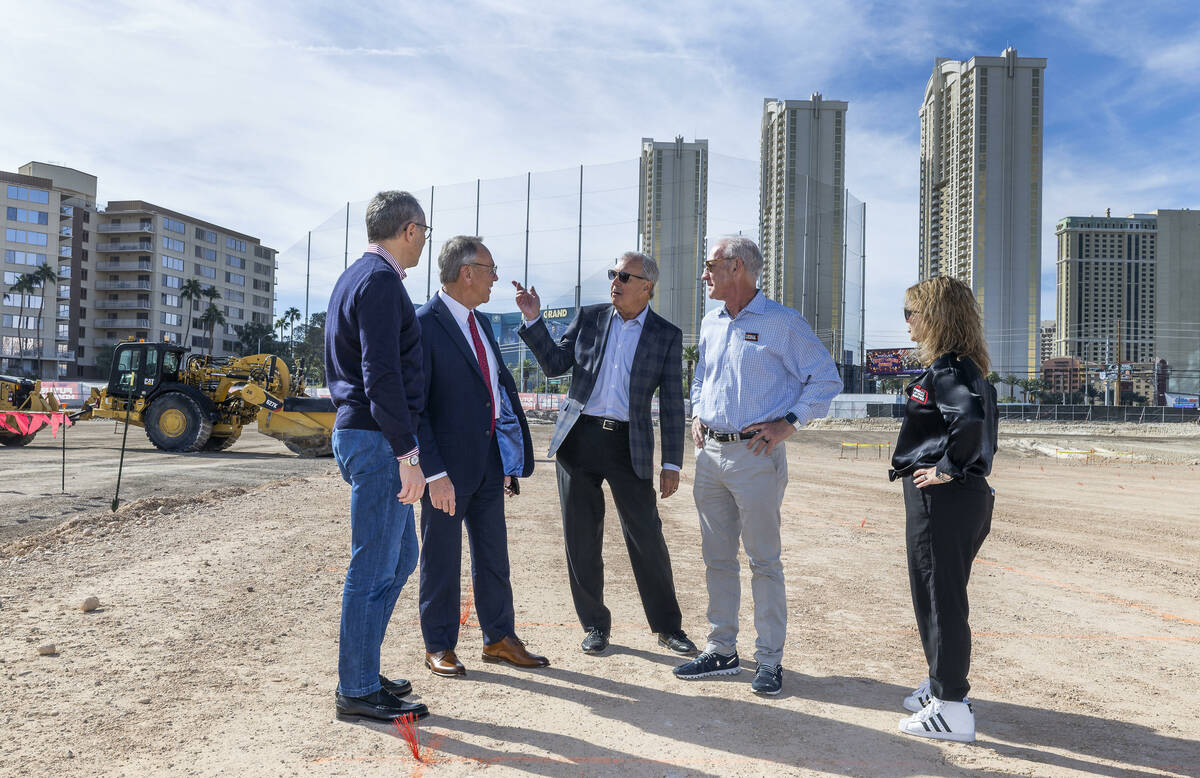 (From left) Stefano Domenicali, Commissioner Jim Gibson, Terry Miller, Greg Maffei and Renee Wi ...