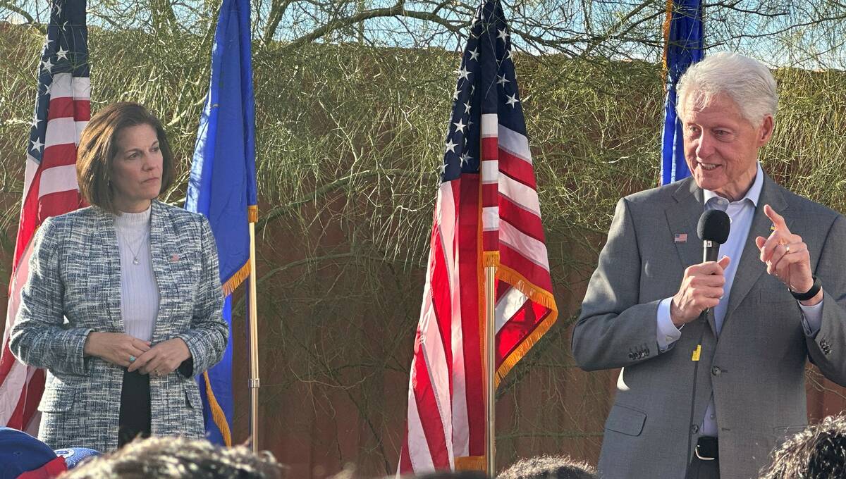 Former President Bill Clinton was in Las Vegas and Henderson on Sunday, Nov. 6, 2022, for two r ...