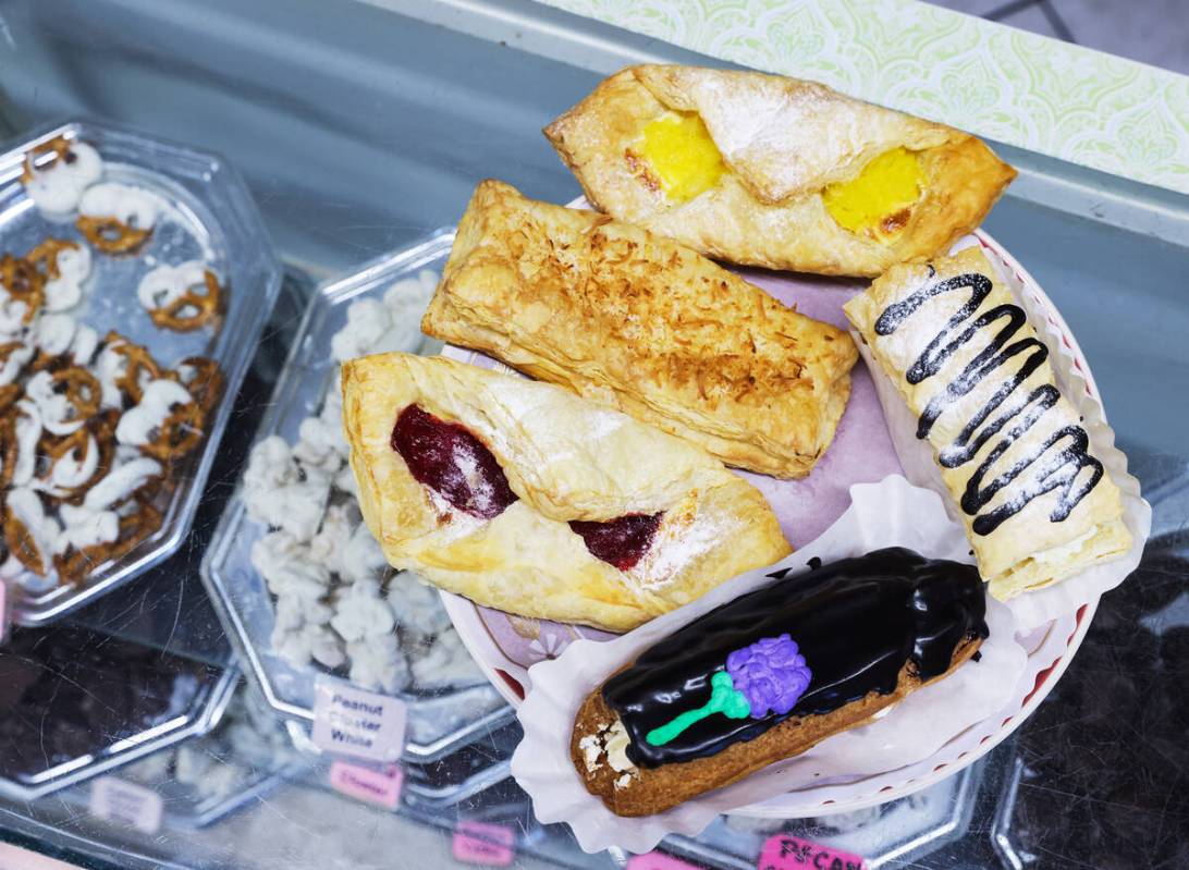 Sugar-free strawberry cheese danish, clockwise from left, cream colada, pineapple cheese danish ...