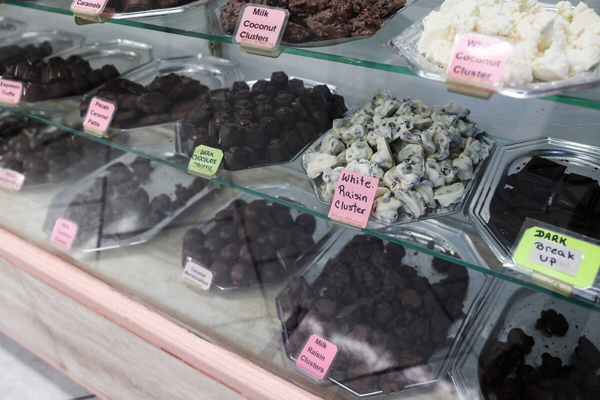 Sugar-free candies at Mrs. Williams’ Diabetic Delights in Las Vegas, Monday, Nov. 7, 202 ...