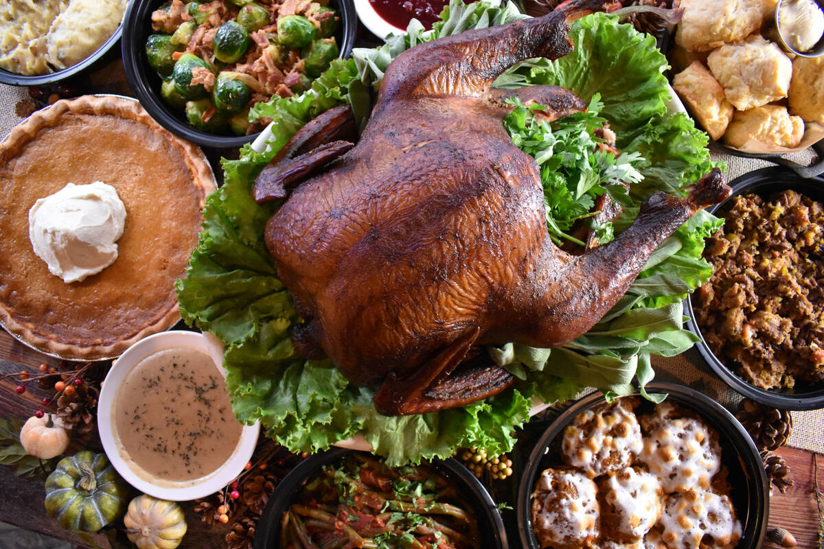 Virgil's Real BBQ in the Linq Promenade is featuring a smoked turkey plated dinner with multipl ...