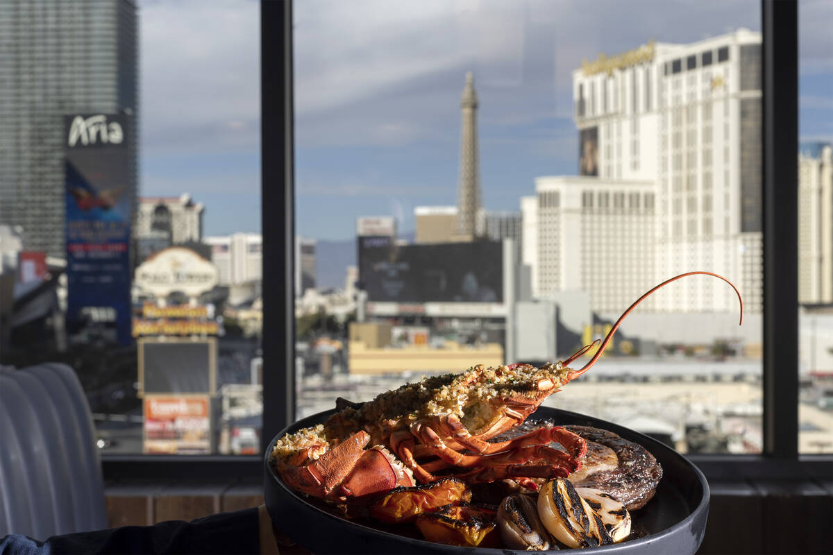 Surf and turf at the new BrewDog atop Showcase Mall on Friday, Nov. 18, 2022, in Las Vegas. (El ...