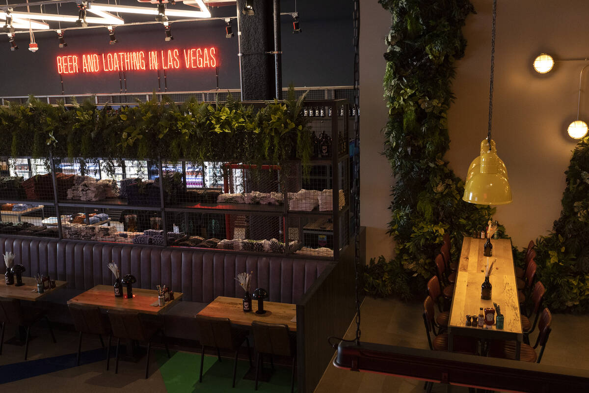 The inside of the new BrewDog atop Showcase Mall on Friday, Nov. 18, 2022, in Las Vegas. (Ellen ...