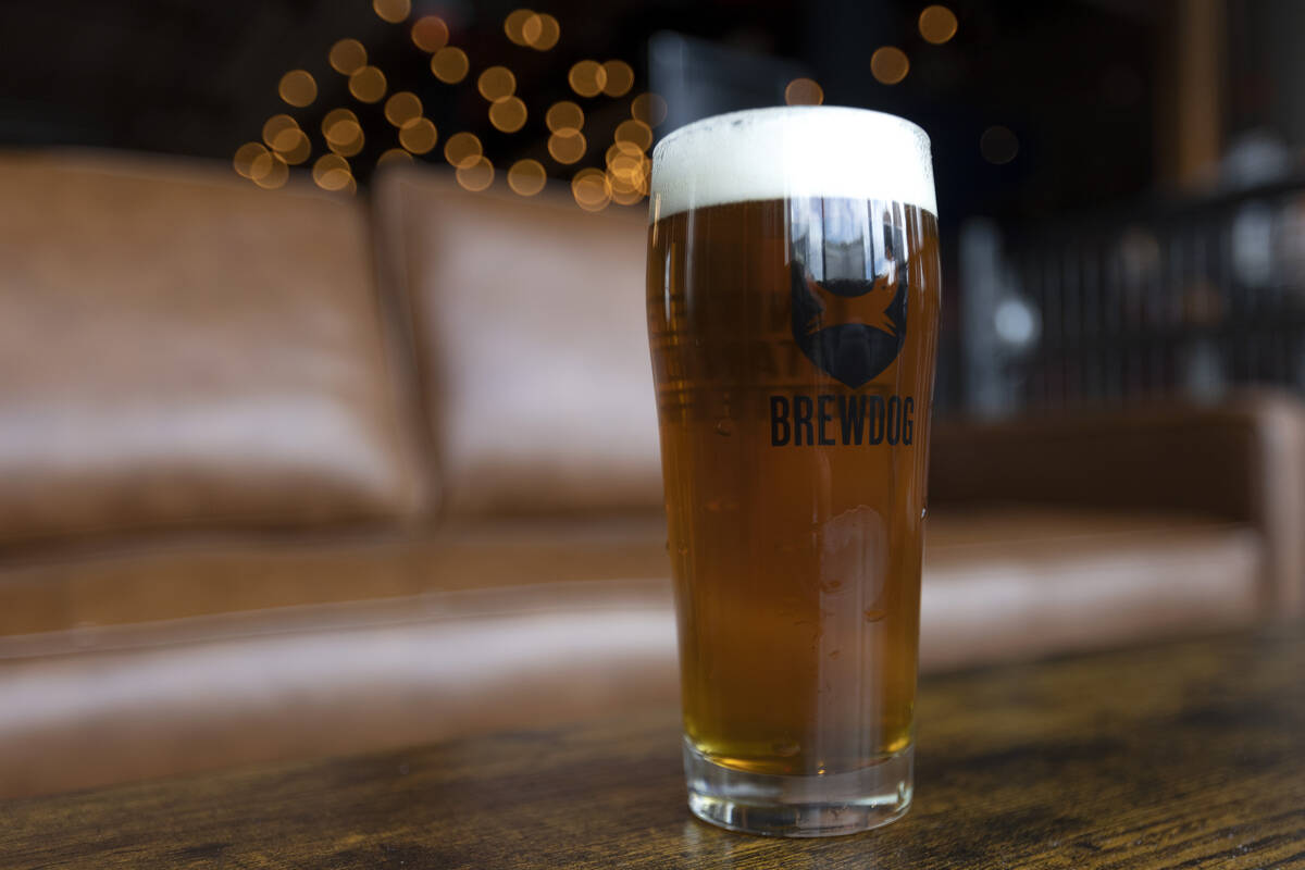 Elvis Juice, BrewDog’s most popular beer, at the new brewery atop Showcase Mall on Frida ...