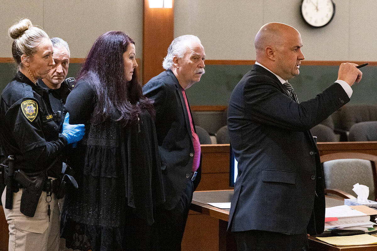 Kristin Bush , second left, and her husband James, second right, who are pleaded guilty to a ch ...