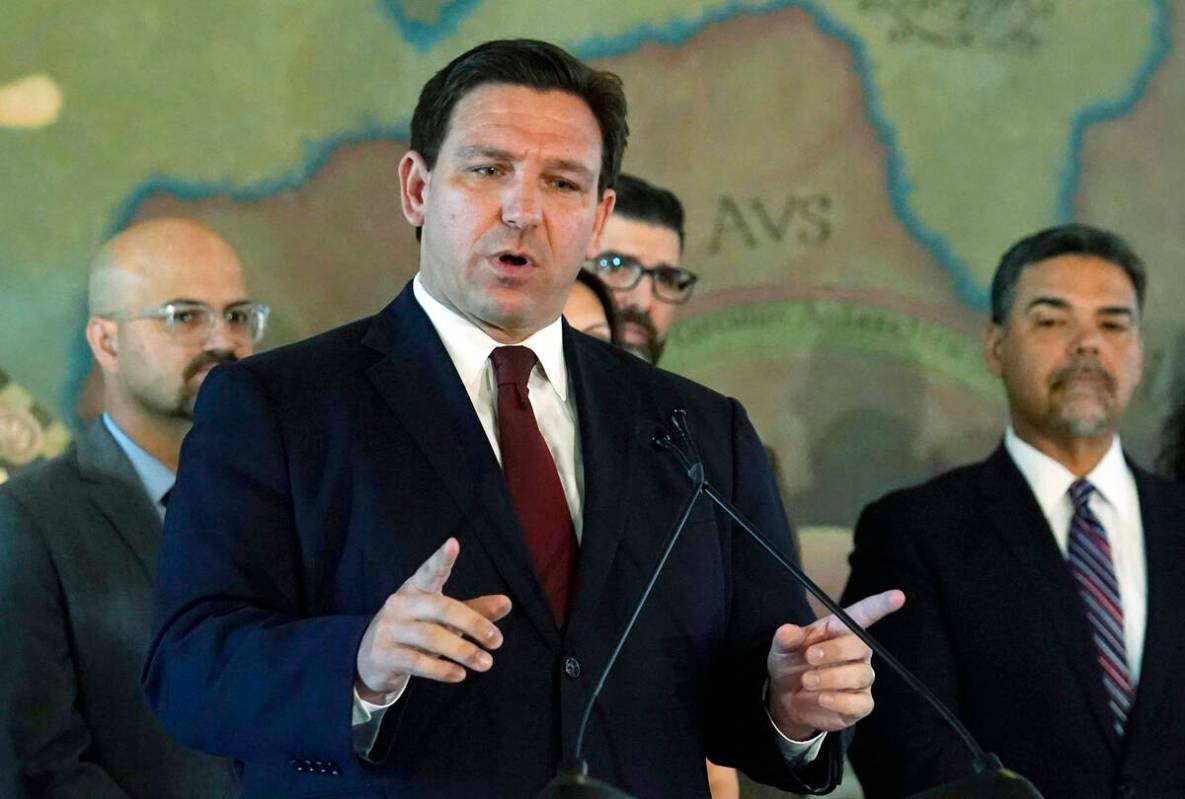 FILE - Florida Gov. Ron DeSantis speaks at Miami's Freedom Tower, on Monday, May 9, 2022. A Flo ...