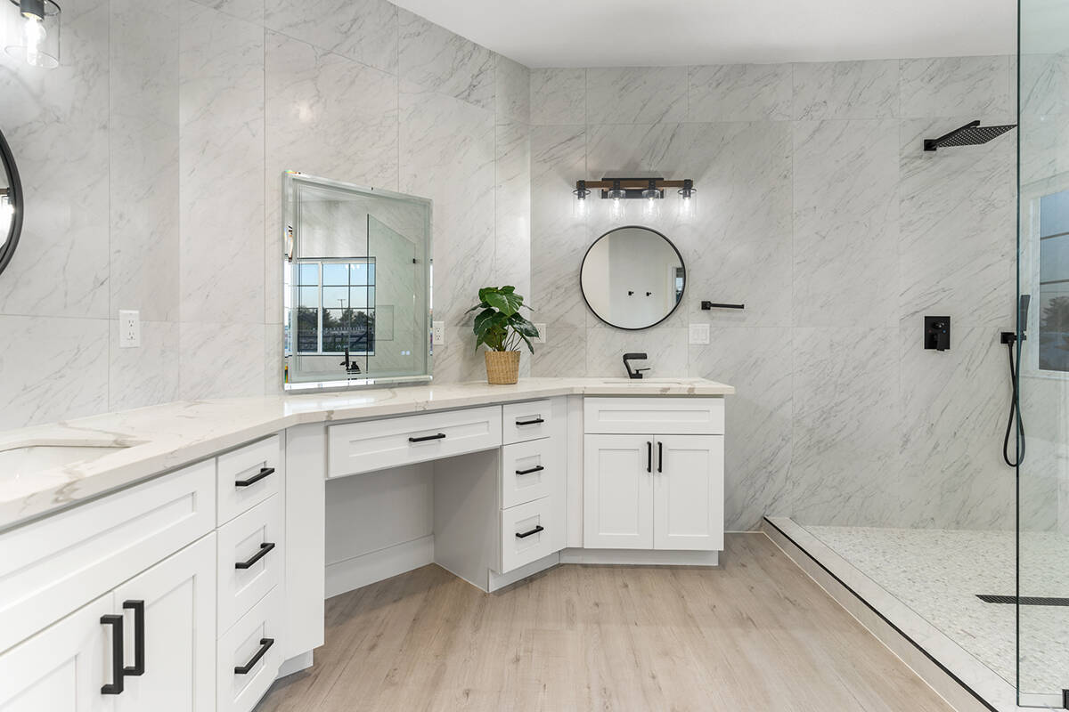 Master bath was remodeled. (Sotheby’s International Realty)
