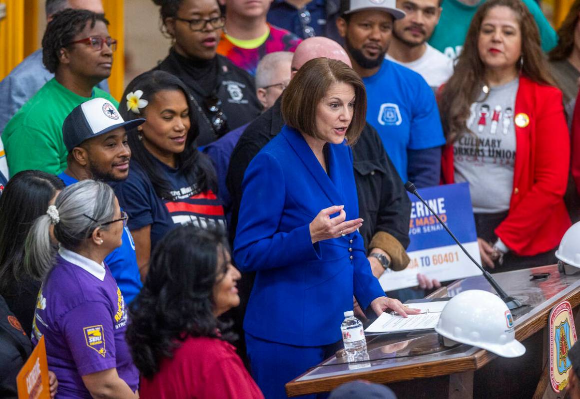 Senator Catherine Cortez Masto delivers remarks on her historic victory in the U.S. Senate race ...