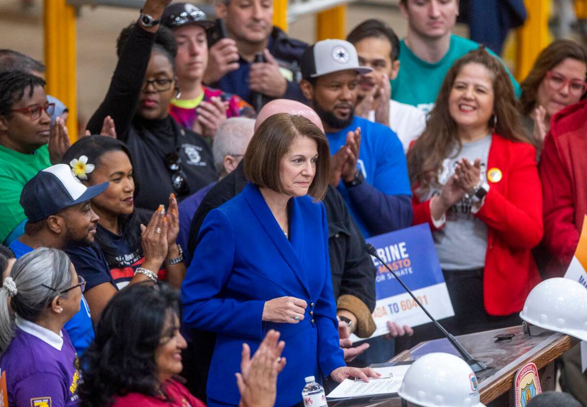 Senator Catherine Cortez Masto delivers remarks on her historic victory in the U.S. Senate race ...