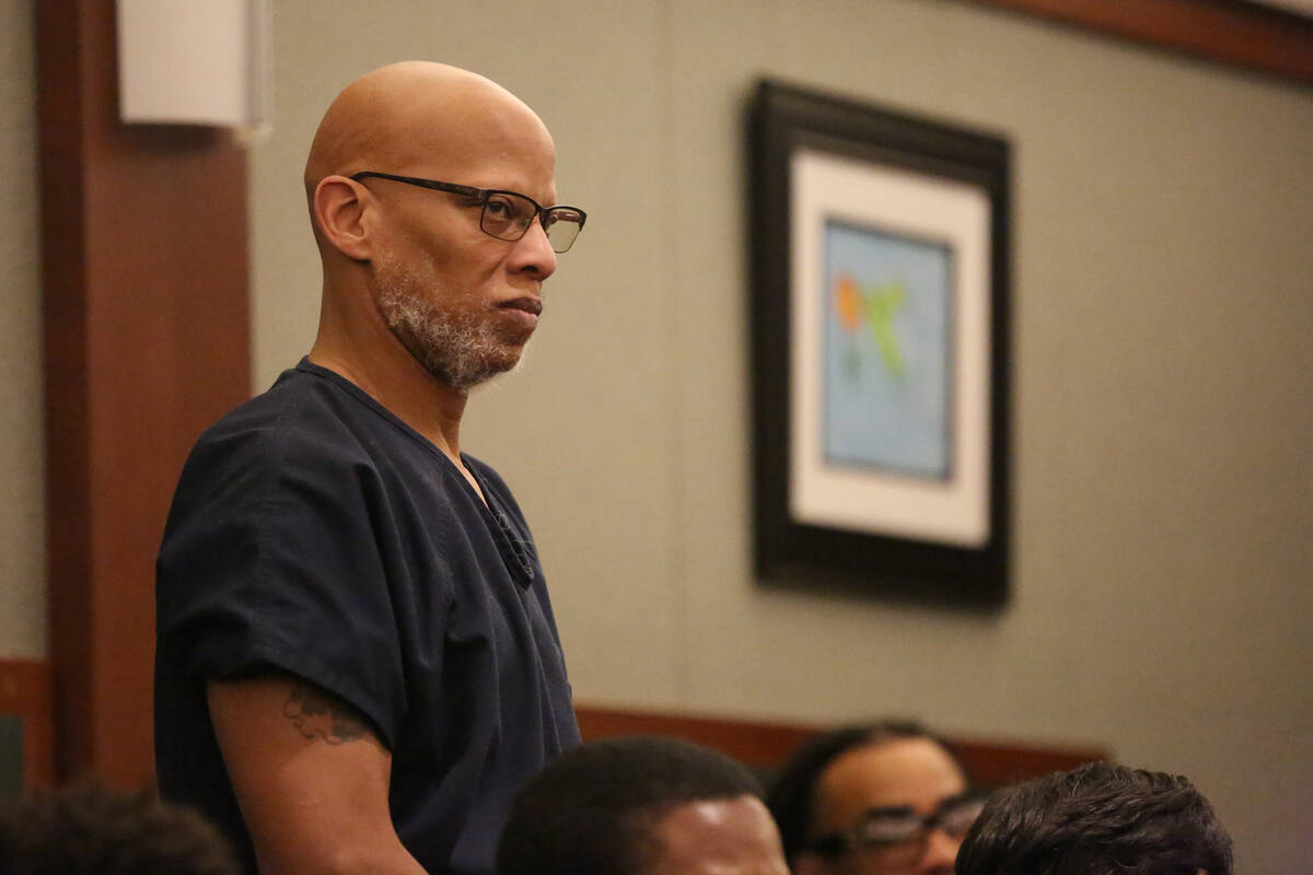 Former Las Vegas police officer Arthur Sewall Jr. appears in court in 2018. (Las Vegas Review-J ...