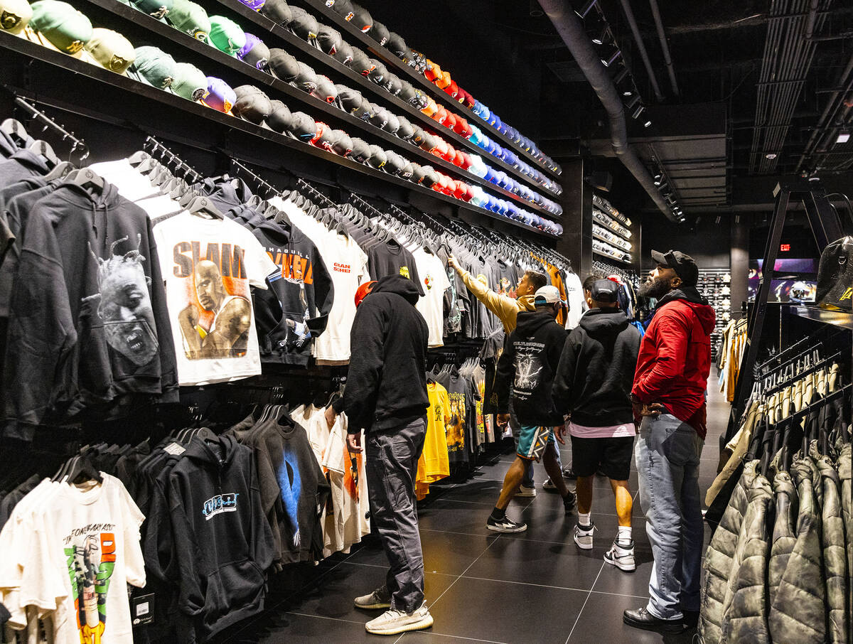 Customers shop at Culture Kings at the Forum Shops at Caesars, on Monday, Nov. 14, 2022, in Las ...