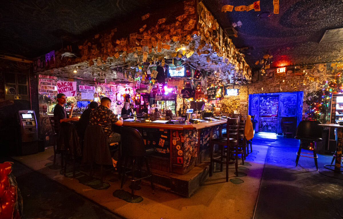 The bar at the Double Down Saloon, on Tuesday, Nov. 15, 2022, in Las Vegas. (Chase Stevens/Las ...