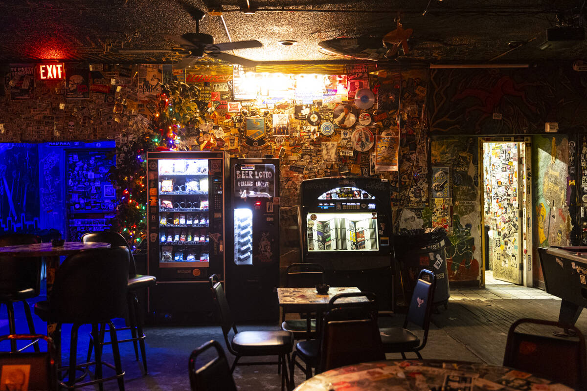 Interior details are seen at the Double Down Saloon, on Tuesday, Nov. 15, 2022, in Las Vegas. ( ...