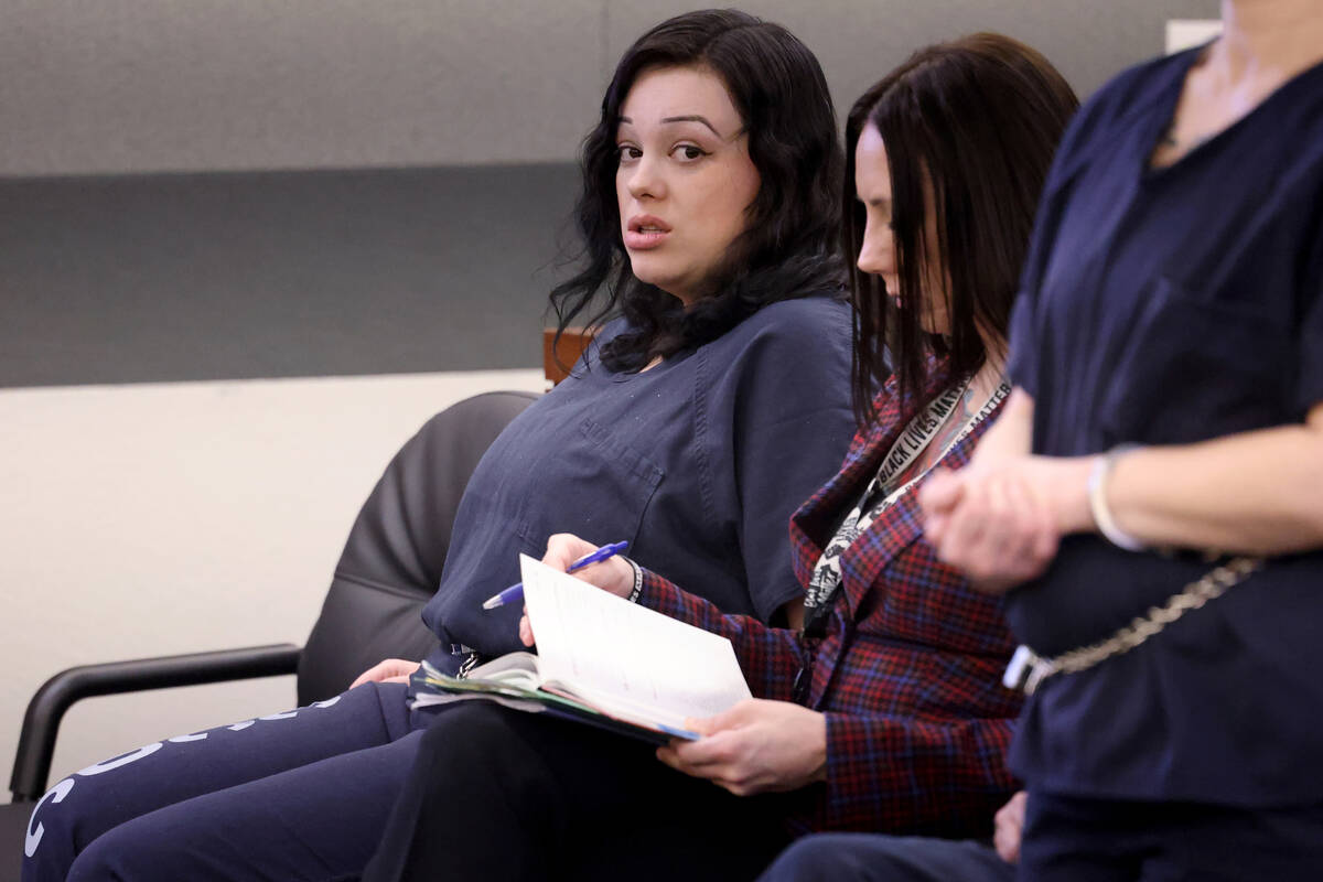Samantha Moreno Rodriguez, who pleaded guilty to strangling her 7-year-old son, waits to appear ...