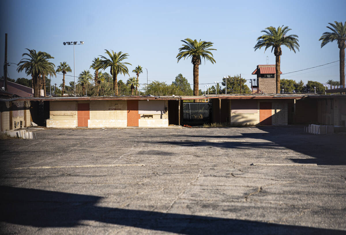 The White Sands Motel, located on the Las Vegas Strip across form Luxor, is seen on Thursday, N ...