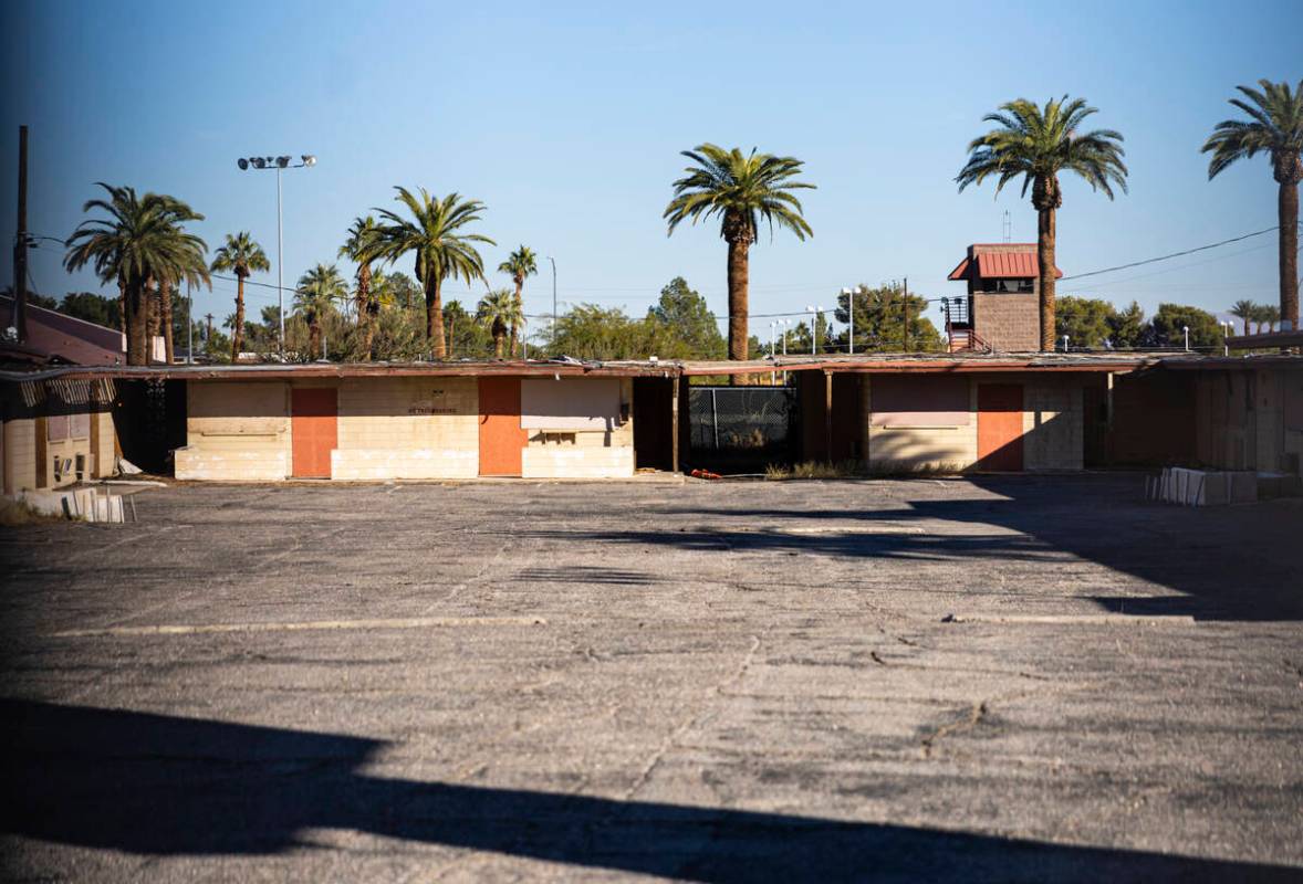The White Sands Motel, located on the Las Vegas Strip across form Luxor, is seen on Thursday, N ...