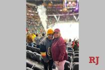 In this undated image from Facebook, Carlma Subero-Hardin attends a Golden Knights game with he ...