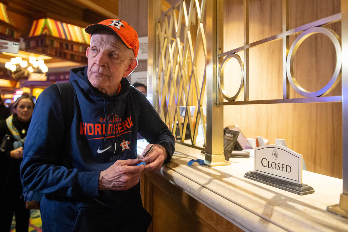 Jim McIngvale, better known as "Mattress Mack," waits for an attendant to get his chi ...