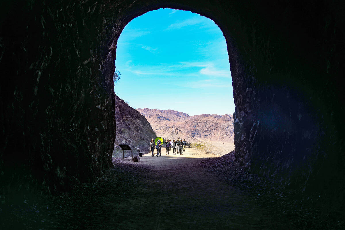 Members of the Nevada Connections Academy, an online public charter school, walk the Historic R ...