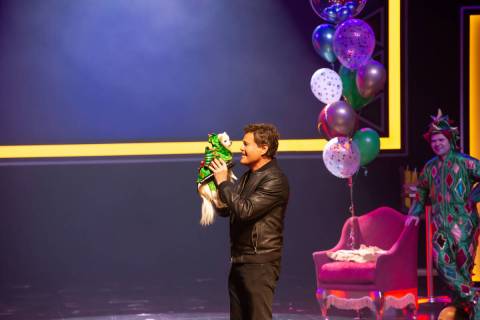 Donny Osmond is shown singing "Puppy Love" at Flamingo Showroom during the 15th birthday celebr ...