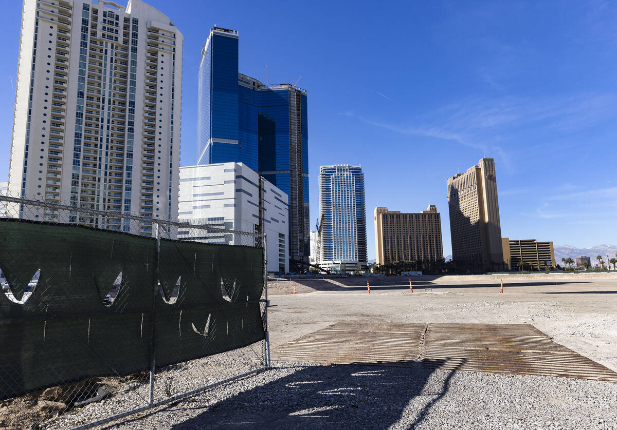 A vacant plot of land where ex-NBA player Jackie Robinson is planing to build an arena and a ho ...