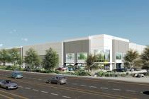 An artist's rendering of Link Logistics' Desert Palm industrial project in North Las Vegas. (Li ...