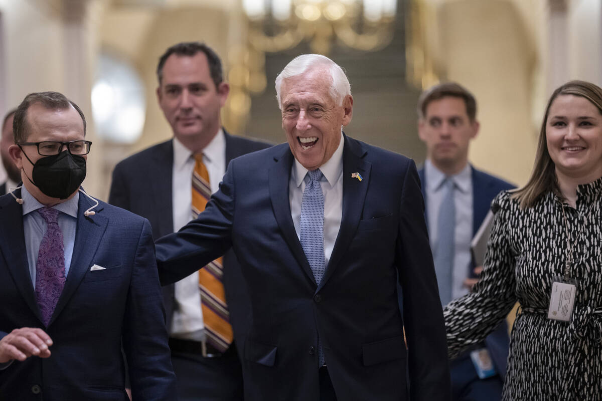 House Majority Leader Steny Hoyer, D-Md., arrives for a meeting of the House Democratic Caucus ...