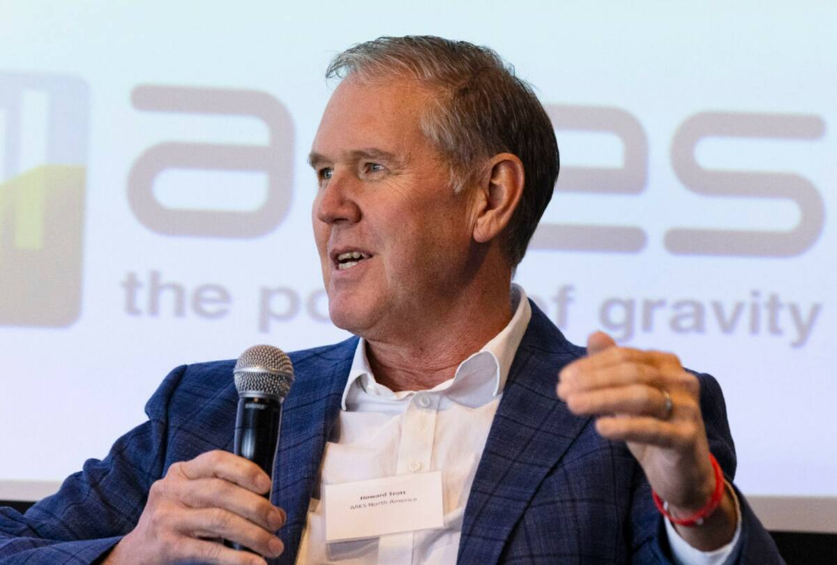 Howard Trott, CEO of ARES North America, speaks during a panel discussion at the Annual "Fall E ...