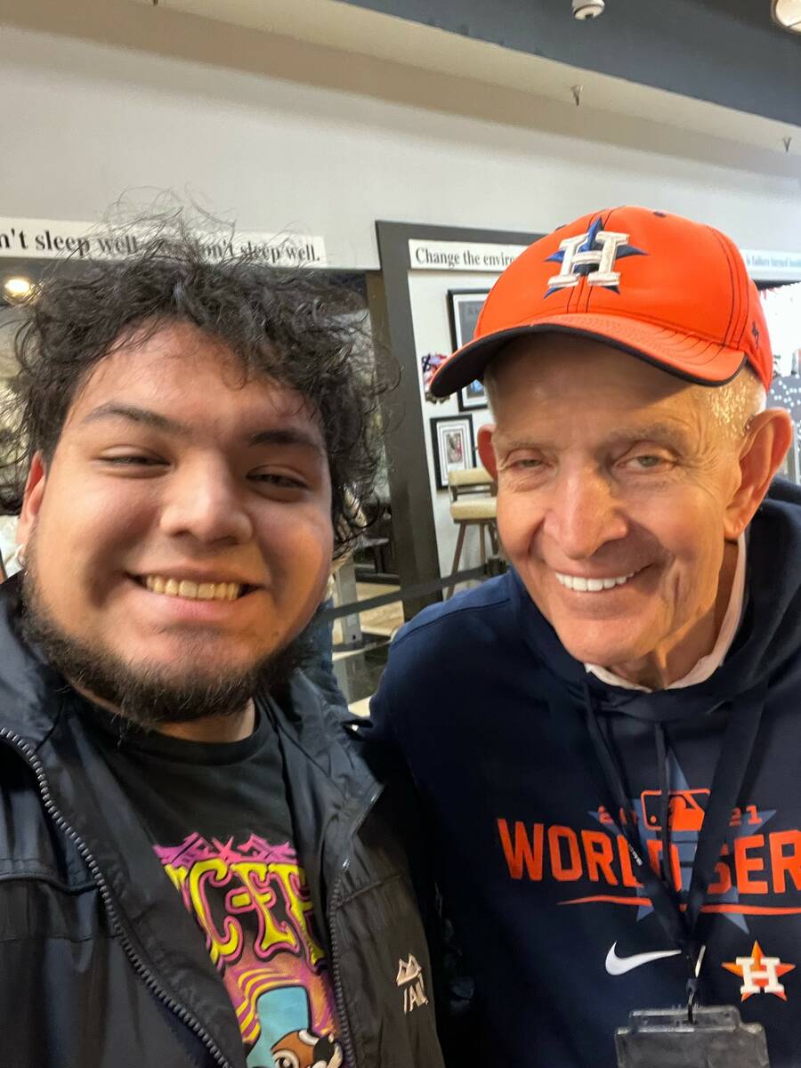 Jesse Martinez, left, got an $8,000 refund from Jim "Mattress Mack" McIngvale on his Houston As ...