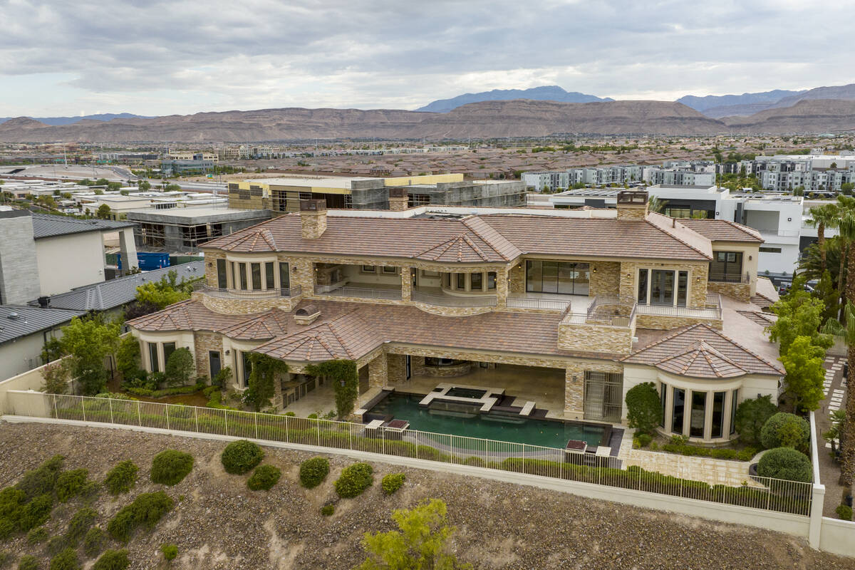 Built in 2009, the two-story home measures 15,218 square feet. (Las Vegas Sotheby’s Internati ...