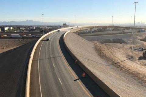 The flyover from northbound I-15 to the 215 westbound in the northeast valley opened to drivers ...