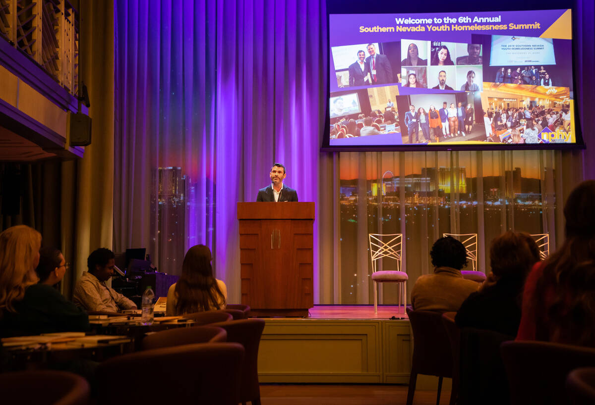 Arash Ghafoori, NPHY Chief Executive Officer, speaks to the audience during the annual Southern ...