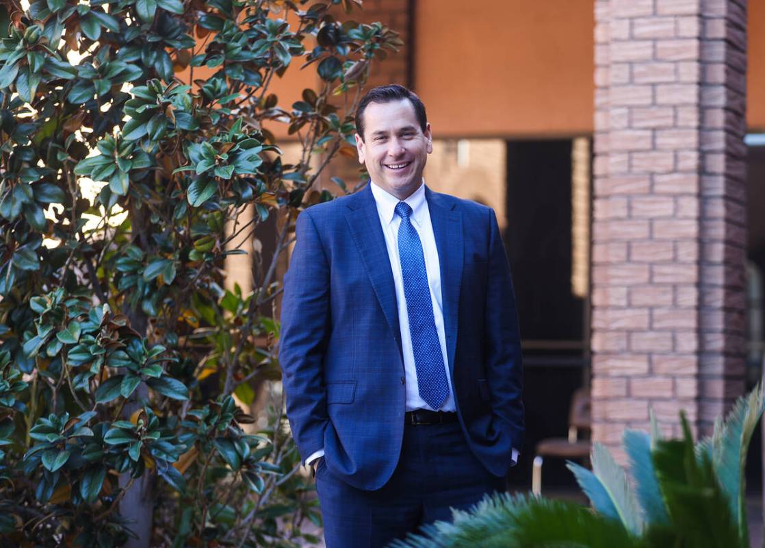 Cisco Aguilar, the newly elected Secretary of State, poses for a portrait at the Review-Journal ...