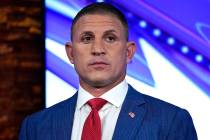 Joey Gilbert waits before a Republican primary debate for Nevada governor Wednesday, May 25, 20 ...