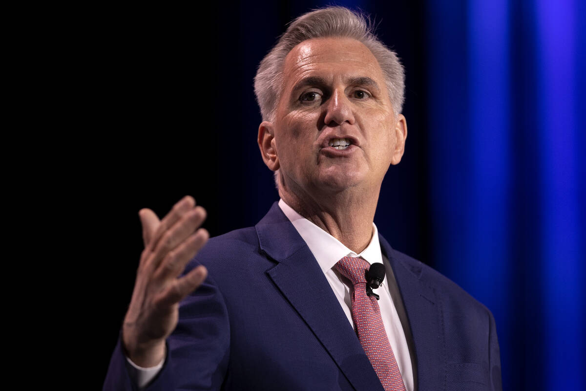 House Minority Leader Kevin McCarthy, of Calif., who is the Republican nominee for Speaker of t ...