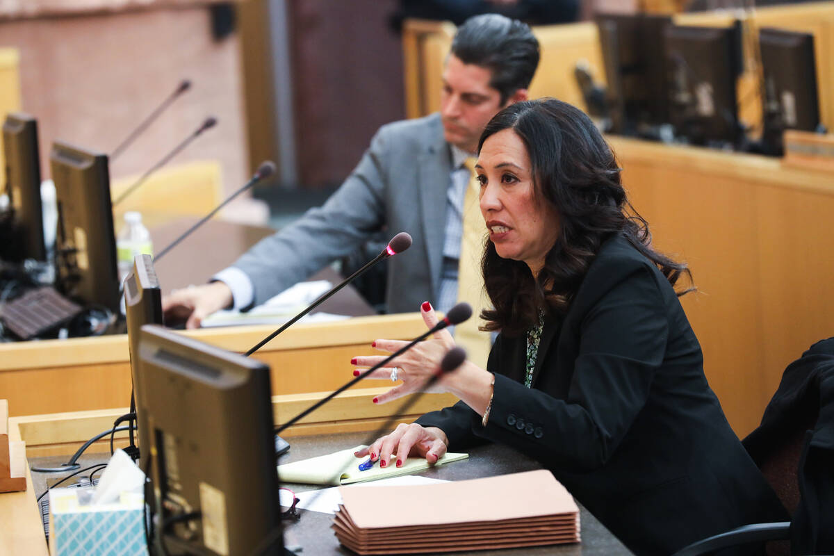 Chief Deputy District Attorney Danielle “Pieper” Chio asks questions during a fac ...