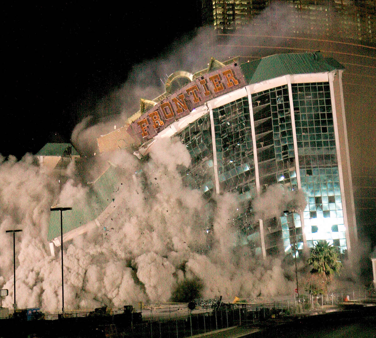 The New Frontier was imploded Nov. 13, 2007, to make way for a hotel that would resemble New Yo ...