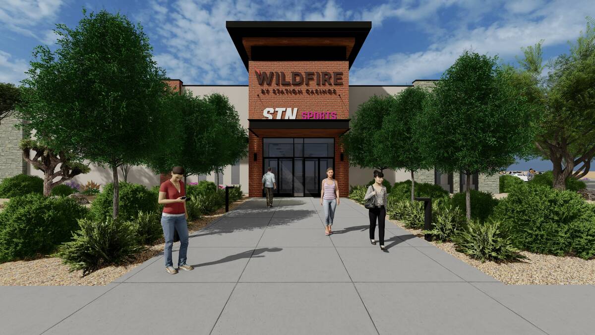 An exterior rendering of the new Wildfire Casino features convenient entry and a 24-hour iHOP w ...
