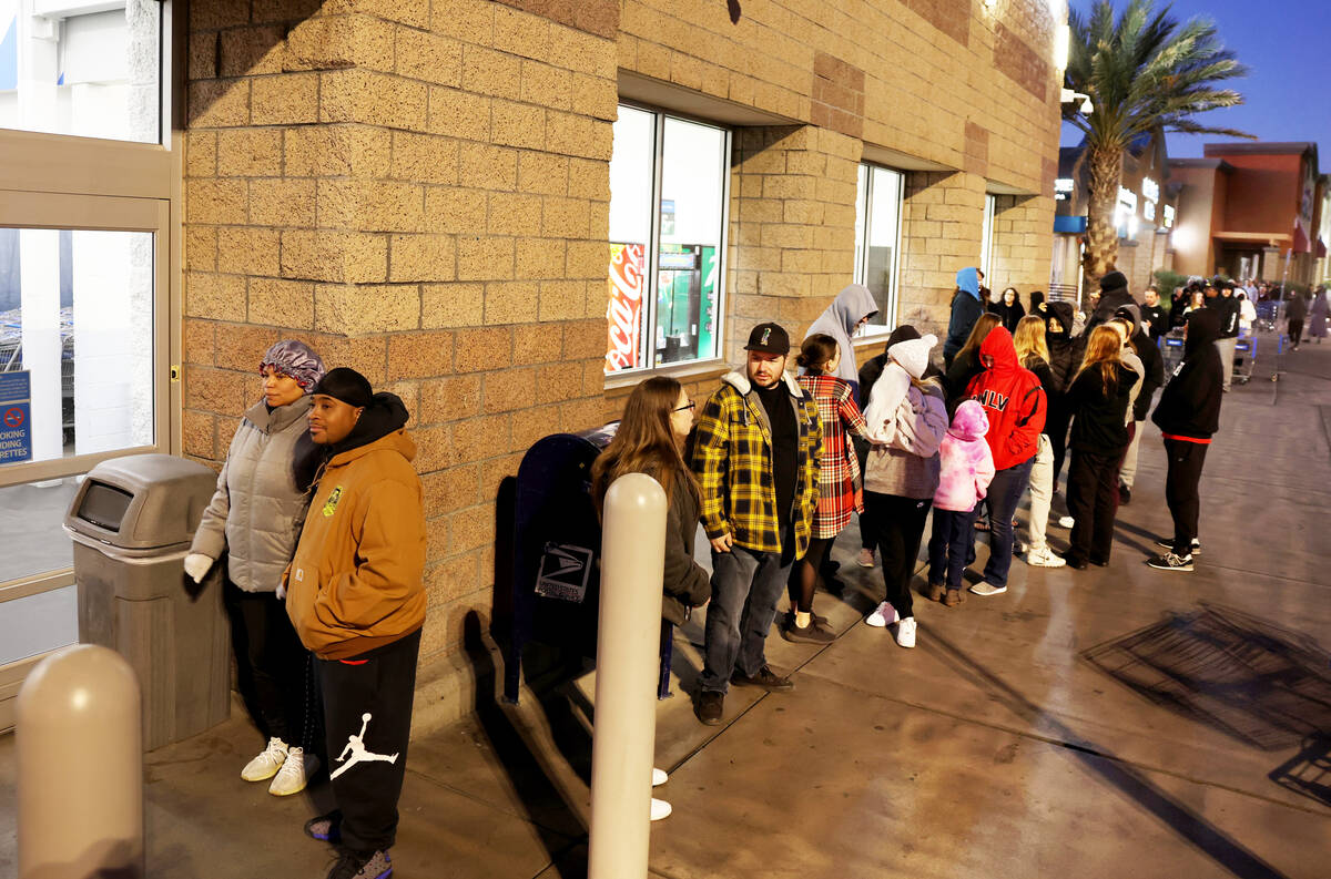 Ricky Plair and his wife Star Plair are first in line for Black Friday deals at Walmart Superce ...