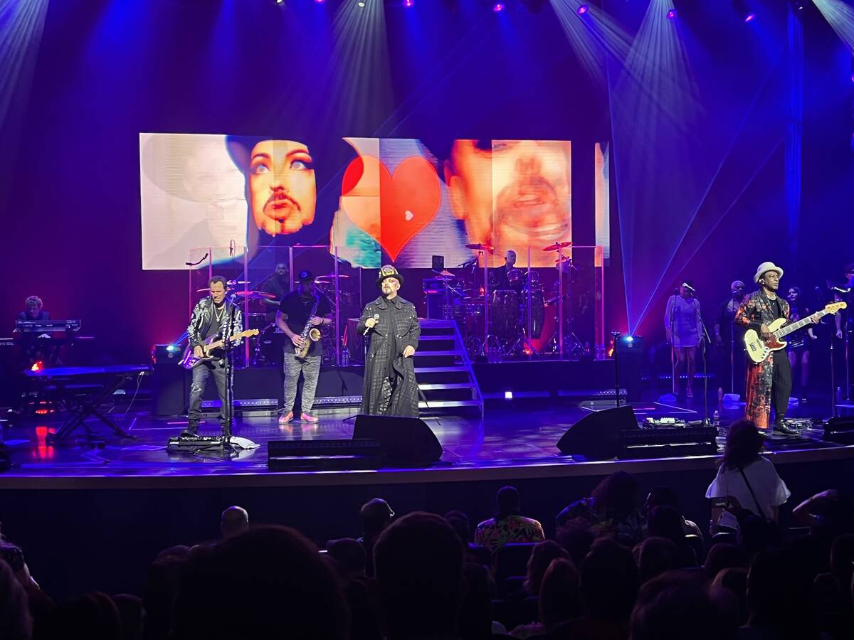 Boy George and Culture Club are shown at Encore Theater at Wynn Las Vegas on Saturday, June 5, ...
