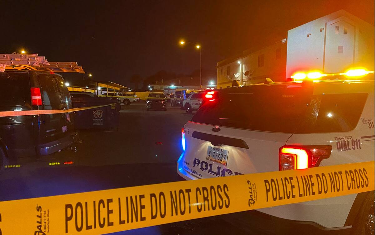 North Las Vegas police were investigating a homicide in the 3100 block of Plumwood Lane around ...